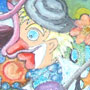 Sofia / Acrylique sur toile, cadre bois,42x37 / 2003